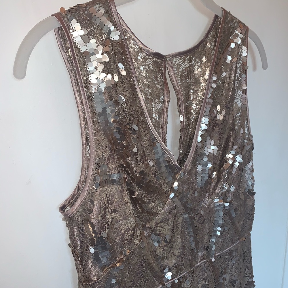 gold sequin dress